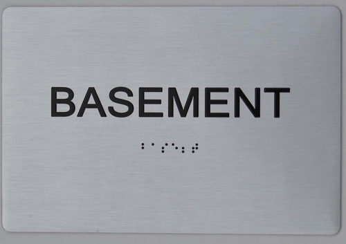 FLOOR NUMBER  Tactile Graphics Grade 2 Braille Text with raised letters aluminum, Safety  for Office, school Hospital, brush SILVER