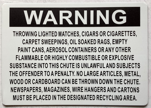 CHUTE SAFTEY /CHUTE WARNING CHUTE SAFTEY /CHUTE WARNING