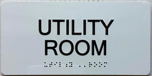 Utility Room with Raised letters/Image & Grade 2 Braille - Includes Red Adhesive pad for Easy Installation Utility Room with Raised letters/Image & Grade 2 Braille - Includes Red Adhesive pad for Easy Installation