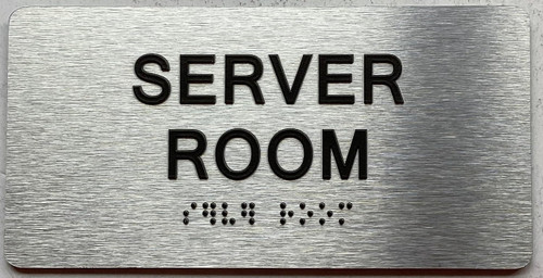 SERVER ROOM with Raised letters/Image & Grade 2 Braille - Includes Red Adhesive pad for Easy Installation SERVER ROOM with Raised letters/Image & Grade 2 Braille - Includes Red Adhesive pad for Easy Installation