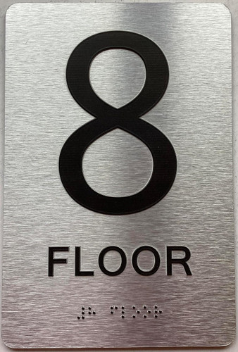 Floor number with Raised letters/Image & Grade 2 Braille - Includes Red Adhesive pad for Easy Installation Floor number with Raised letters/Image & Grade 2 Braille - Includes Red Adhesive pad for Easy Installation