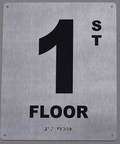 1ST Floor Sign-Tactile Signs - Floor Number Tactile Touch Braille Sign-Tactile Signs