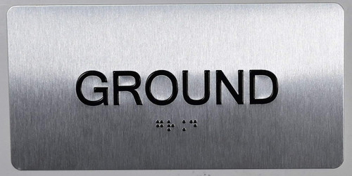 Ground Floor Sign-Tactile Signs  Silver-Tactile Touch Braille Sign-Tactile Signs