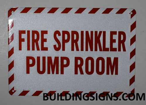 FIRE Sprinkler Pump Room Sign FIRE Sprinkler Pump Room Sign