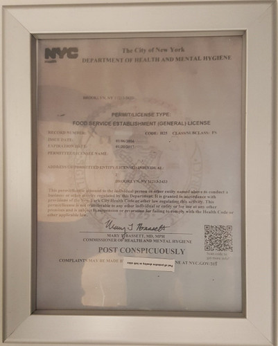 NYC Food Service Establishment Frame heavy duty !!! NYC Food Service Establishment Frame heavy duty !!!