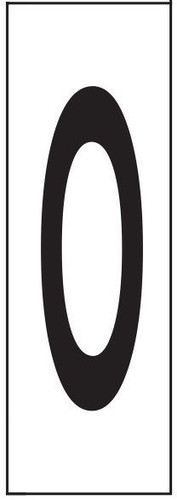 PHOTOLUMINESCENT DOOR NUMBER 0 SIGN HEAVY DUTY / GLOW IN THE DARK "DOOR NUMBER ZERO" SIGN HEAVY DUTY