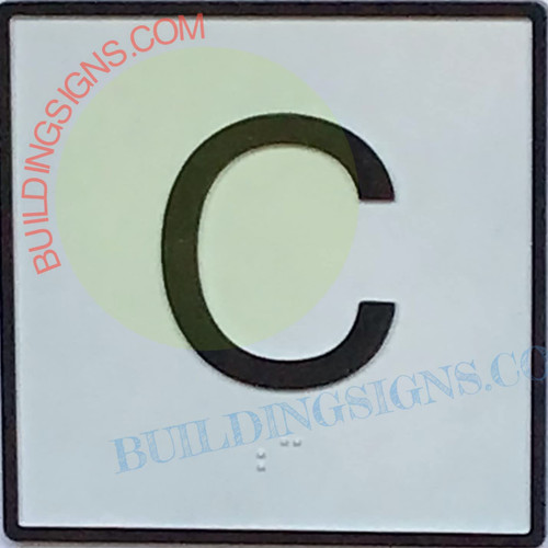 Elevator Floor Number C Sign- Elevator JAMB Plate Floor Cellar Sign Elevator Floor Number C Sign- Elevator JAMB Plate Floor Cellar Sign