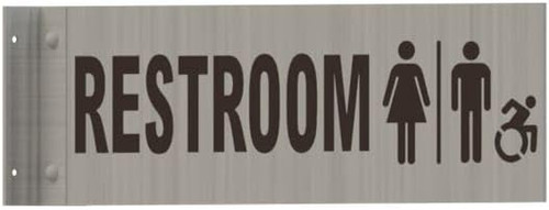 Restroom ACCESSIBLE Sign -Two-Sided/Double Sided Projecting, Corridor and Hallway Sign Restroom ACCESSIBLE Sign -Two-Sided/Double Sided Projecting, Corridor and Hallway Sign