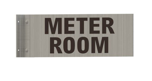 Meter Room Sign -Two-Sided/Double Sided Projecting, Corridor and Hallway Sign Meter Room Sign -Two-Sided/Double Sided Projecting, Corridor and Hallway Sign