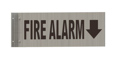 FIRE Alarm Arrow Down Sign -Two-Sided/Double Sided Projecting, Corridor and Hallway Sign FIRE Alarm Arrow Down Sign -Two-Sided/Double Sided Projecting, Corridor and Hallway Sign