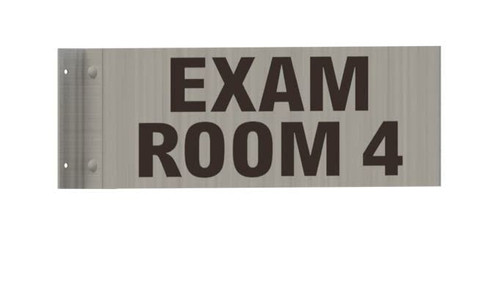 EXAM Room 4 Sign -Two-Sided/Double Sided Projecting, Corridor and Hallway Sign EXAM Room 4 Sign -Two-Sided/Double Sided Projecting, Corridor and Hallway Sign