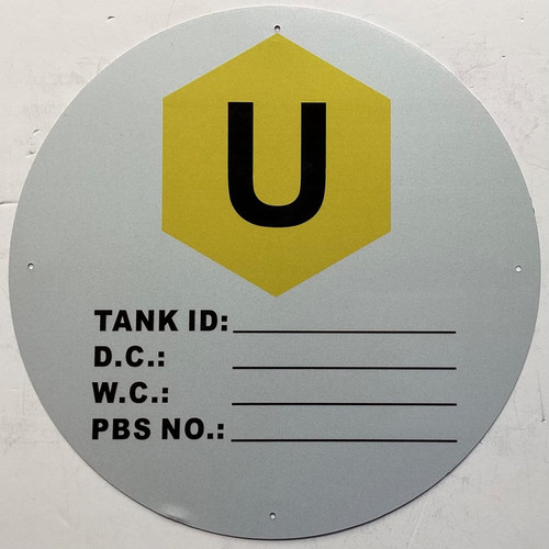 U TANK SIGN- Ultra Low Sulfur Tank Id SIGN