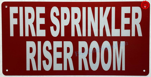 FIRE SPRINKLER RISER ROOM SIGN FIRE SPRINKLER RISER ROOM SIGN