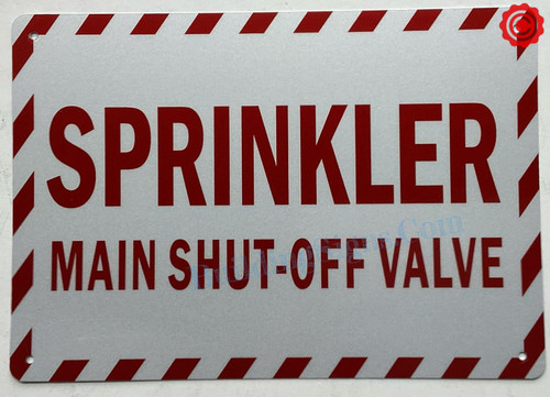 SPRINKLER MAIN SHUT-OFF VALVE SIGN