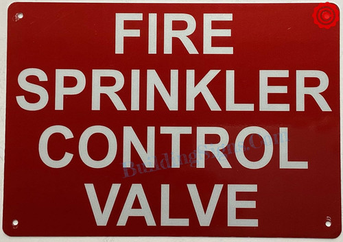 Fire Sprinkler Control Valve Sign