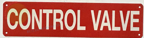 CONTROL VALVE SIGN, Fire Safety Sign