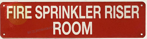 FIRE SPRINKLER RISER ROOM SIGN, Fire Safety Sign FIRE SPRINKLER RISER ROOM SIGN, Fire Safety Sign