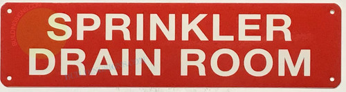 SPRINKLER DRAIN ROOM SIGN, Fire Safety Sign SPRINKLER DRAIN ROOM SIGN, Fire Safety Sign