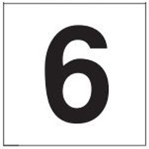 PHOTOLUMINESCENT DOOR NUMBER 6 SIGN HEAVY DUTY / GLOW IN THE DARK "DOOR NUMBER SIX" SIGN HEAVY DUTY