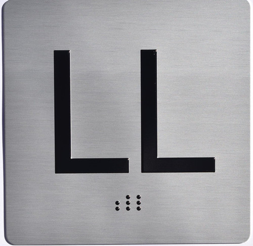 Elevator JAMB Plate with Braille - Elevator Floor Number