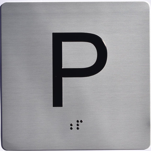 Elevator JAMB Plate with Braille - Elevator Floor Number Brush SILVER Elevator JAMB Plate with Braille - Elevator Floor Number Brush SILVER