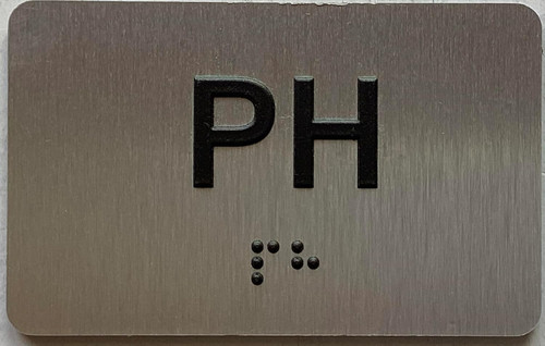 Apartment number PH SignUnit number PH SIGN / Suite PH sign comes with Raised letters & Grade 2 Braille - Includes Red Adhesive pad for Easy Installation