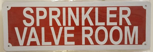 SPRINKLER VALVE ROOM SIGN SPRINKLER VALVE ROOM SIGN
