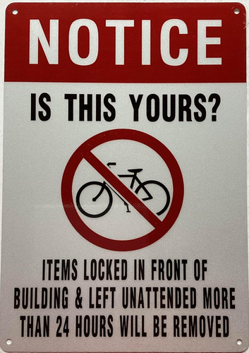 NO BIKES SIGN