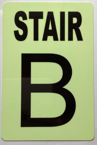 GLOW IN DARK FLOOR NUMBER SIGN- THE GLOWMARK LINE (STAIR B) GLOW IN DARK FLOOR NUMBER SIGN- THE GLOWMARK LINE (STAIR B)