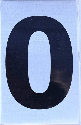 Apartment Number SignLetter O  - Porte D'argent line