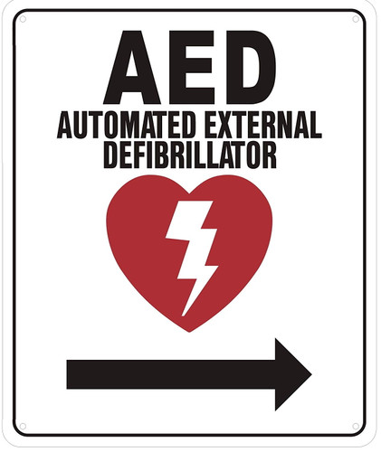 AED AUTOMATED External DEFIBRILLATOR (Arrow Right)