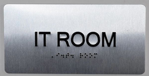I.T Room Sign-Tactile Signs  Silver-Tactile Touch Braille Sign-Tactile Signs I.T Room Sign-Tactile Signs  Silver-Tactile Touch Braille Sign-Tactile Signs