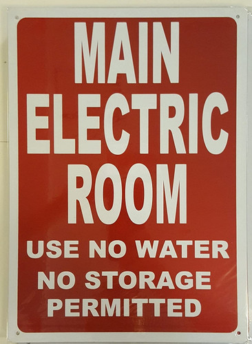 Main Electric Room Sign Main Electric Room Sign