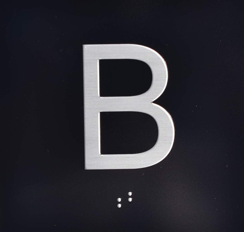 B Elevator Jamb Plate Sign- B Elevator Jamb Plate Sign-