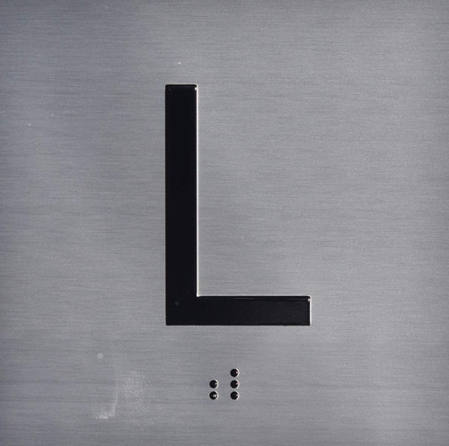 L (Lobby) Floor Elevator Jamb Plate Sign L (Lobby) Floor Elevator Jamb Plate Sign
