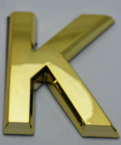 Apartment Number Sign/Mailbox Number Sign, Door Number Sign. Letter K Gold