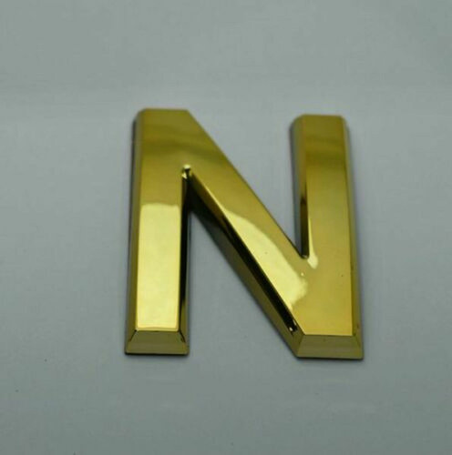 Apartment Number Sign/Mailbox Number Sign, Door Number Sign. Letter N Gold