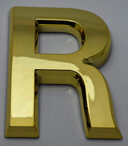 Apartment Number Sign/Mailbox Number Sign, Door Number Sign. Letter R Gold