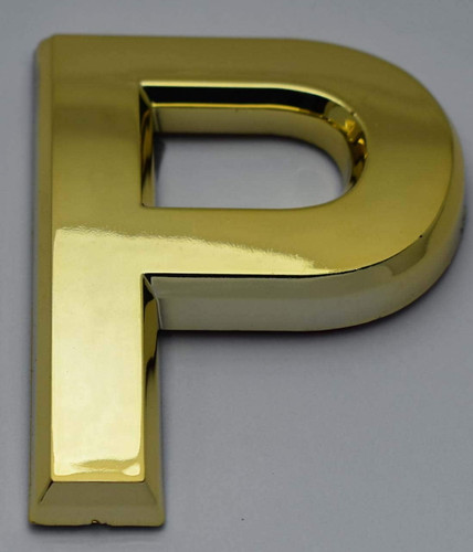 Apartment Number Sign/Mailbox Number Sign, Door Number Sign. Letter P Gold