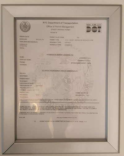 Department of transportation permit frame