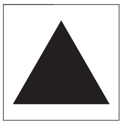 PHOTOLUMINESCENT DOOR IDENTIFICATION LETTER "Triangle" SIGN HEAVY DUTY / GLOW IN THE DARK "DOOR SYMBOL" SIGN HEAVY DUTY