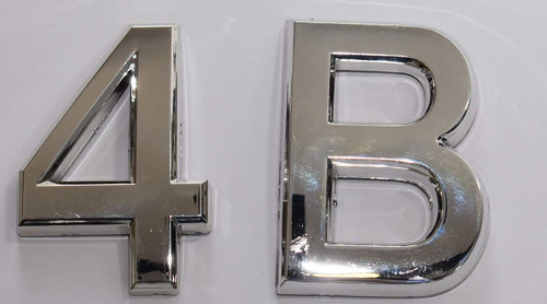 Apartment Number 4B Sign/Mailbox Number Sign, Door Number Sign.