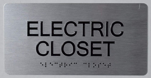 Electric Closet -Tactile Touch Braille Sign-Tactile Signs Electric Closet -Tactile Touch Braille Sign-Tactile Signs