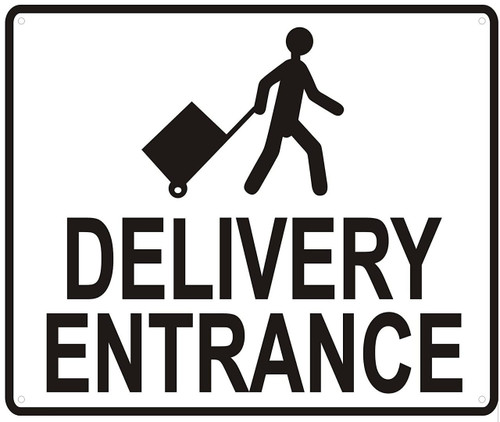 DELIVERY ENTRANCE SIGN-WITH IMAGE