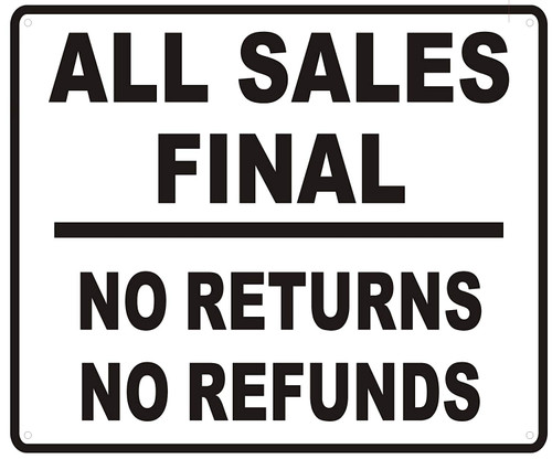 ALL SALES FINAL SIGN
