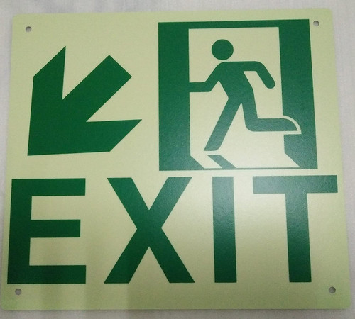 Exit Arrow Left Down Sign