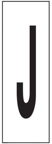 PHOTOLUMINESCENT DOOR NUMBER J SIGN HEAVY DUTY / GLOW IN THE DARK "DOOR NUMBER" SIGN HEAVY DUTY