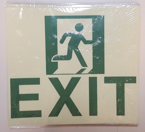 Exit Sign Glow in The Dark sticker Exit Sign Glow in The Dark sticker