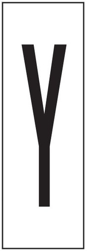 PHOTOLUMINESCENT DOOR NUMBER Y SIGN HEAVY DUTY / GLOW IN THE DARK "DOOR NUMBER" SIGN HEAVY DUTY