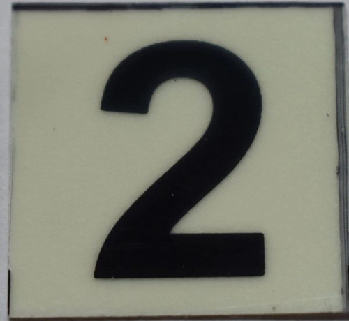 PHOTOLUMINESCENT DOOR NUMBER 2 SIGN PHOTOLUMINESCENT DOOR NUMBER 2 SIGN